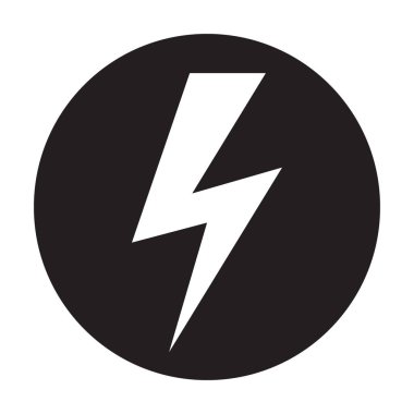 Enerji güç vektör simgesi beyaz arka plan üzerinde. Elektrik öğeleri.