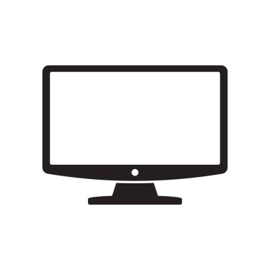 Bilgisayar monitör simgesini. Vektör masaüstü bilgisayar kutsal kişilerin resmi