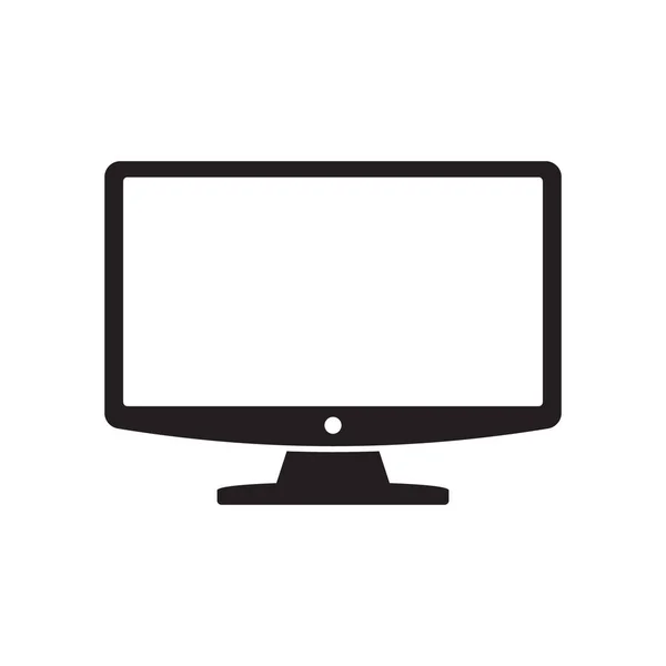 Ícone Monitor Computador Ícone Computador Mesa Vetorial — Vetor de Stock
