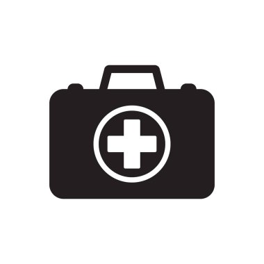 Tıp evrak simgesini. İlk yardım kutusu simgesi