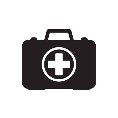 Tıp evrak simgesini. İlk yardım kutusu simgesi