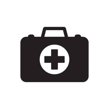 Tıp evrak simgesini. İlk yardım kutusu simgesi