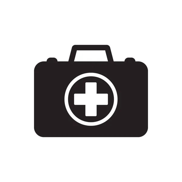 Icono Del Maletín Medicina Icono Caja Primeros Auxilios — Vector de stock