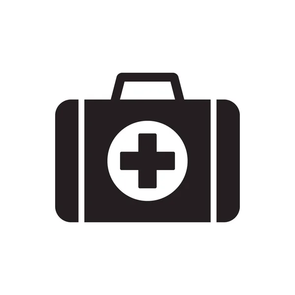 Icono Del Maletín Medicina Icono Caja Primeros Auxilios — Vector de stock