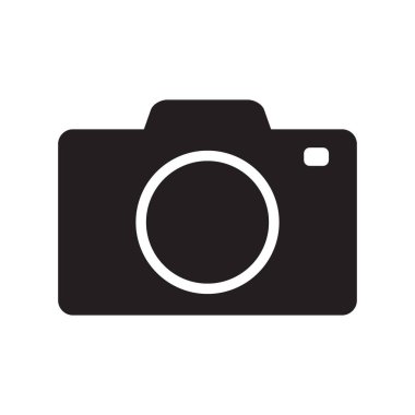 Fotoğraf kamerası vektör simgesi izole edildi