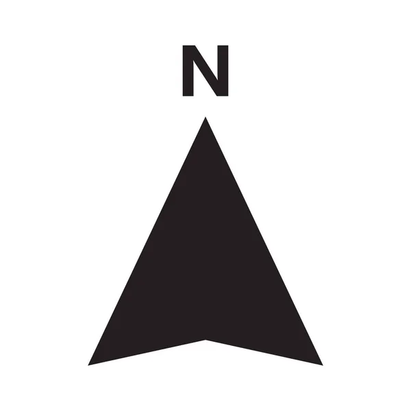 Flecha Norte Icono Vector — Vector de stock