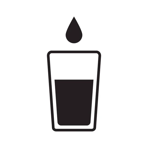 Vector Glas Water Pictogrammen Vers Sap Drinken Pictogram — Stockvector
