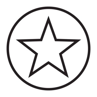 Daire simgesindeki siyah yıldız.