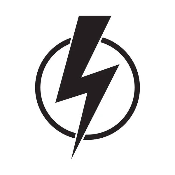 Значок Энергетического Вектора Белом Фоне Электрические Элементы — стоковый вектор