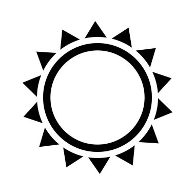 Güneş simge vektör izole