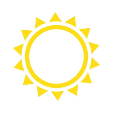 Güneş simge vektör izole