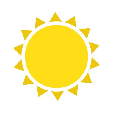 Güneş simge vektör izole