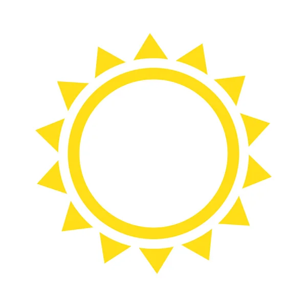 Sonnensymbolvektor Isoliert — Stockvektor