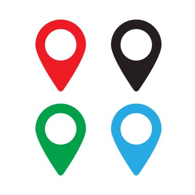 Haritalar PIN. Konumu harita simgesi. Konumu PIN. PIN simge vektör.