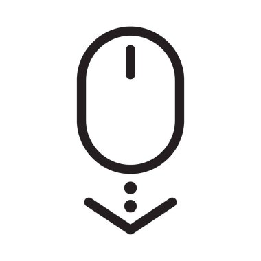 Vektör simgesi, bilgisayar fare simgesi kaydırma.