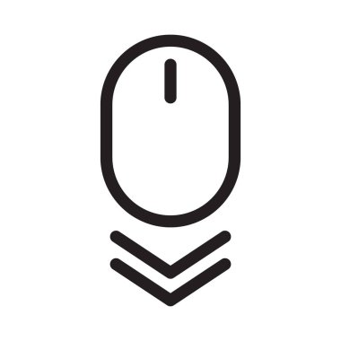 Vektör simgesi, bilgisayar fare simgesi kaydırma.