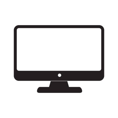 Bilgisayar monitör simgesini. Düz Pc simgesi.