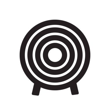 Bullseye hedef veya ok hedef düz vektör simgesini uygulamalar ve Web siteleri için