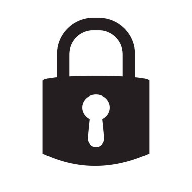 Kilit vektör simgesi. Vektör illüstrasyon izole.