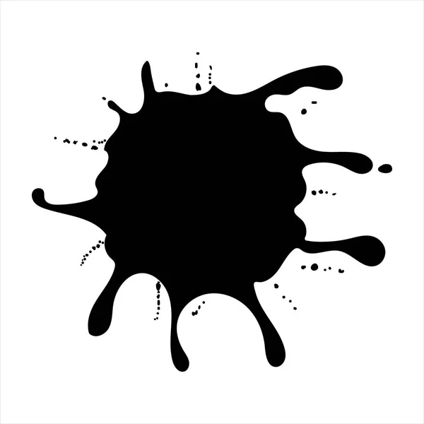 Bläck Plats Textur Paint Fläck Mjölk Spot — Stock vektor