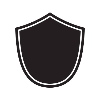 Kalkan kutsal kişilerin resmi. Koruma simgesi. vektör işareti