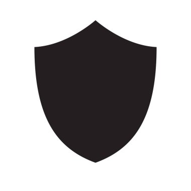 Kalkan kutsal kişilerin resmi. Koruma simgesi. vektör işareti