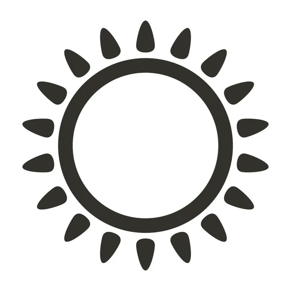 Icône Solaire Vecteur Isolé — Image vectorielle