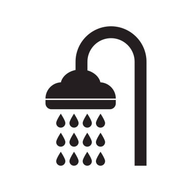 duş ikonu vektör illüstrasyonu