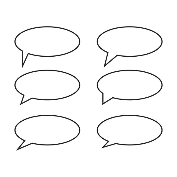 Spraakballon Spraakballon Chat Bubble Line Art Vector Pictogram Voor Apps — Stockvector