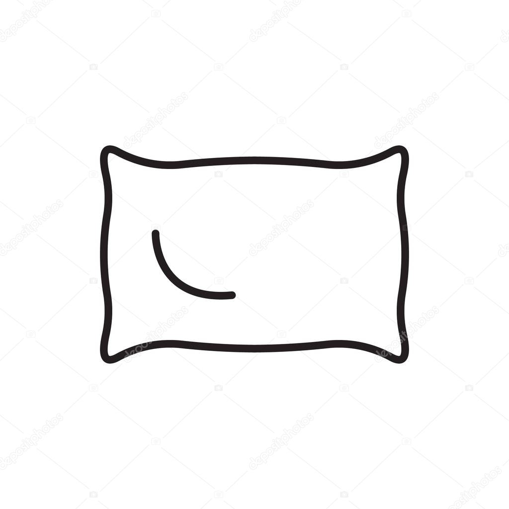Pillow line icon vector