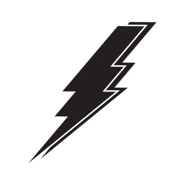 Yıldırım, elektrik güç vektör simgesi
