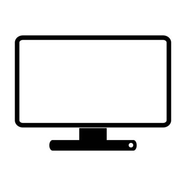 Bilgisayar monitör simgesini. Düz Pc simgesi.