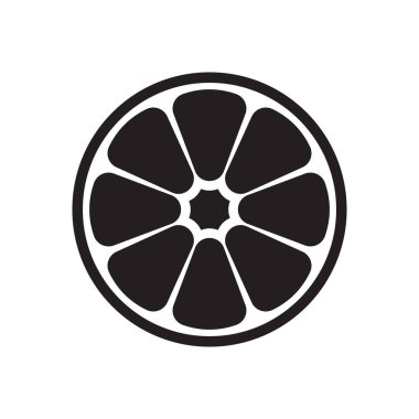 Limon simgesi çizimi izole vektör işareti