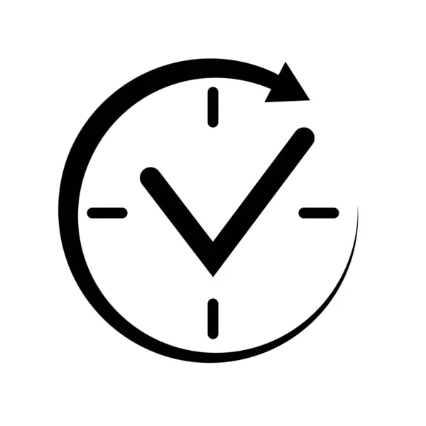 Cochez Icône Horloge — Image vectorielle