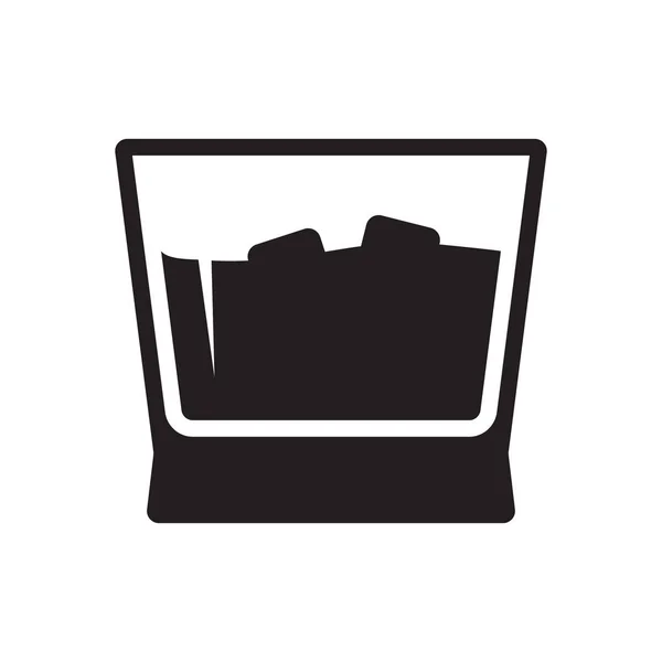 Whiskey Glass Vector Icon Isolated — Stock Vector