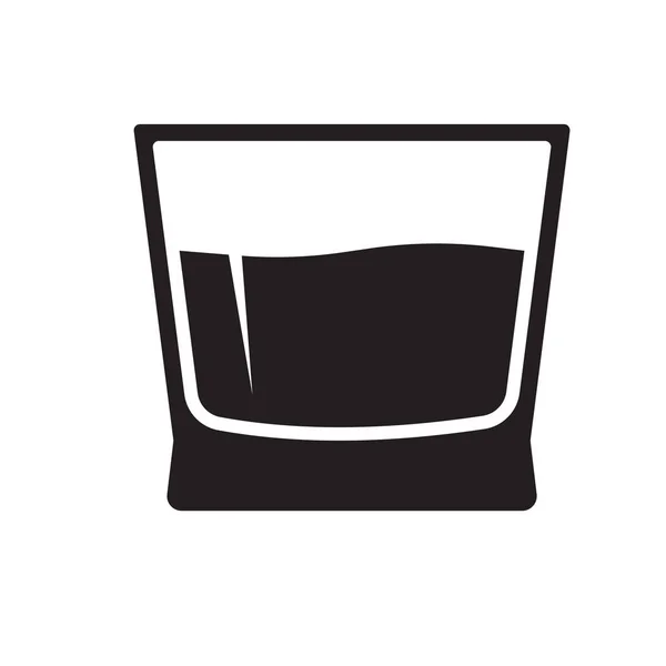 Whiskey Glass Icono Aislado — Vector de stock