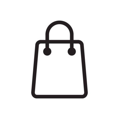 izole alışveriş çantası vektör simgesi