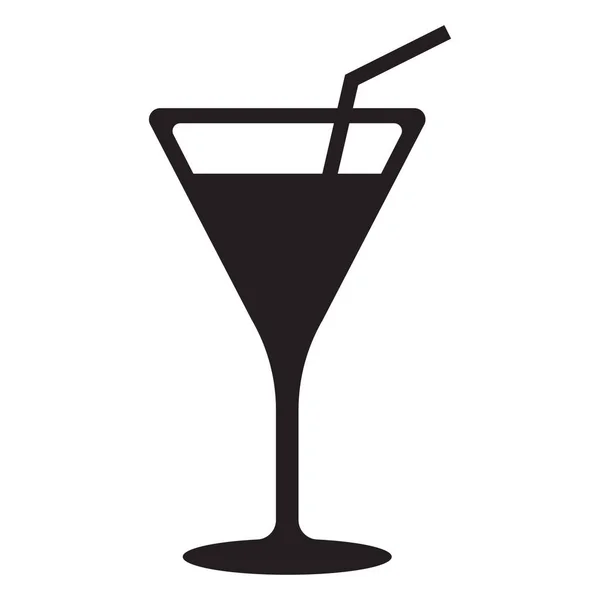 Cocktail Vector Pictogram Pictogram Van Drank — Stockvector