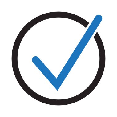 Kene simge vektör simgesi, beyaz arka plan, kontrol simgesini veya doğru seçim işareti, onay işareti veya onay kutusunu piktogram izole onay işareti