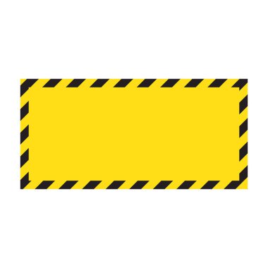 Siyah ve sarı uyarı satırı dikdörtgen arka plan, sarı çizgili ve siyah çizgiler çapraz, potansiyel tehlikesi dikkatli bir uyarı şablonu işareti sınır vektör