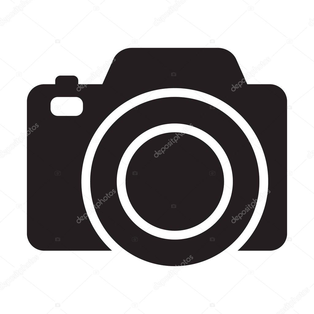 Photo camera icon vector isolated