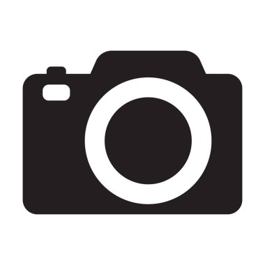 Fotoğraf kamerası vektör simgesi izole edildi