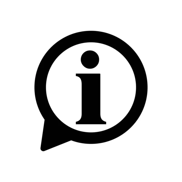 Info Symbol Informationsschild Symbol Info Sprechblasensymbol Buchstabenvektor — Stockvektor
