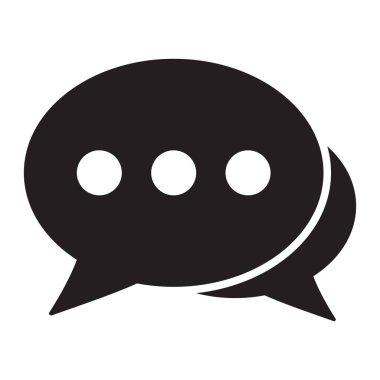 Sohbet simgesi, sms simgesi, Yorumlar simgesine, konuşma kabarcıklar simge vektör düz tasarımı