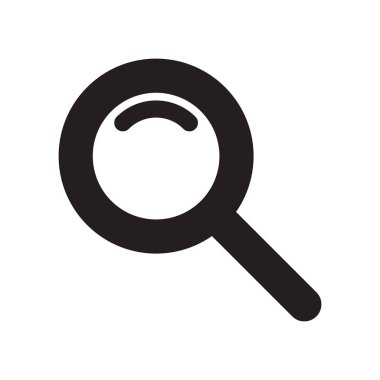 Arama simgesi. Büyüteç simgesi, vektör büyüteç ya da silindir işareti.