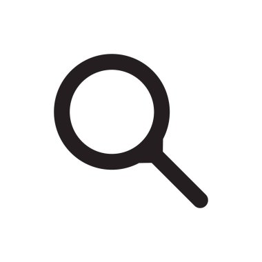 Arama simgesi. Büyüteç simgesi, vektör büyüteç ya da silindir işareti.