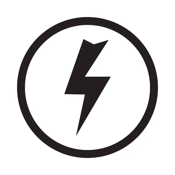 電気力ベクトルのロゴ デザイン要素 エネルギーと雷の電気シンボルのコンセプトです ライトニング ボルト サインイン円 電力高速ロゴタイプ — ストックベクタ