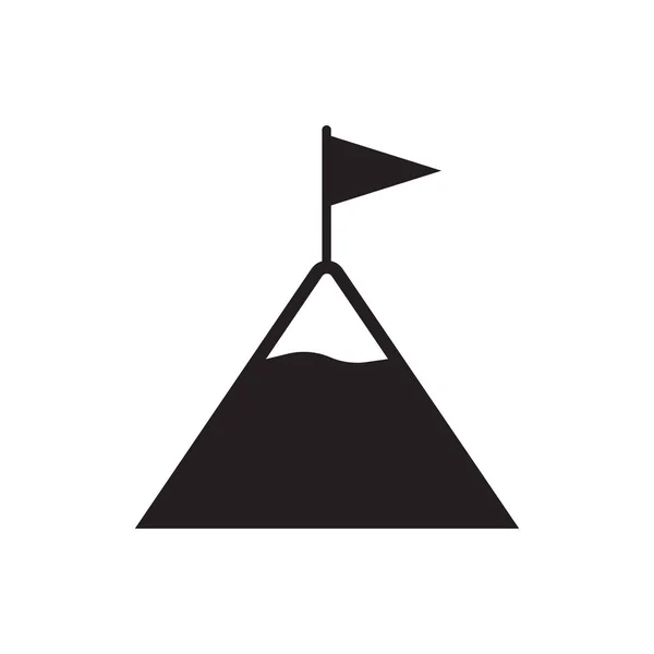Bandera Montaña Icono Vector Aislado — Vector de stock