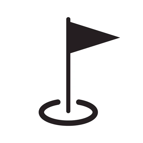 Ilustración Vectorial Icono Campo Golf — Archivo Imágenes Vectoriales