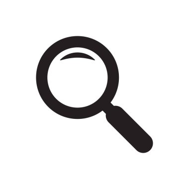 Arama simgesi. Büyüteç simgesi, vektör büyüteç ya da silindir işareti.